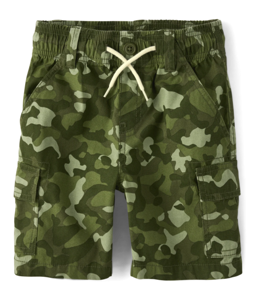 Childrens Place Duffle Green Camo Cargo Shorts